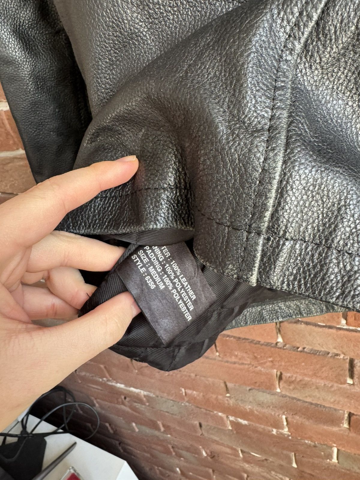 Leather Vintage Genuine Real Leather Jacket High Quality Rock Punk Size US M / EU 48-50 / 2 - 11 Thumbnail