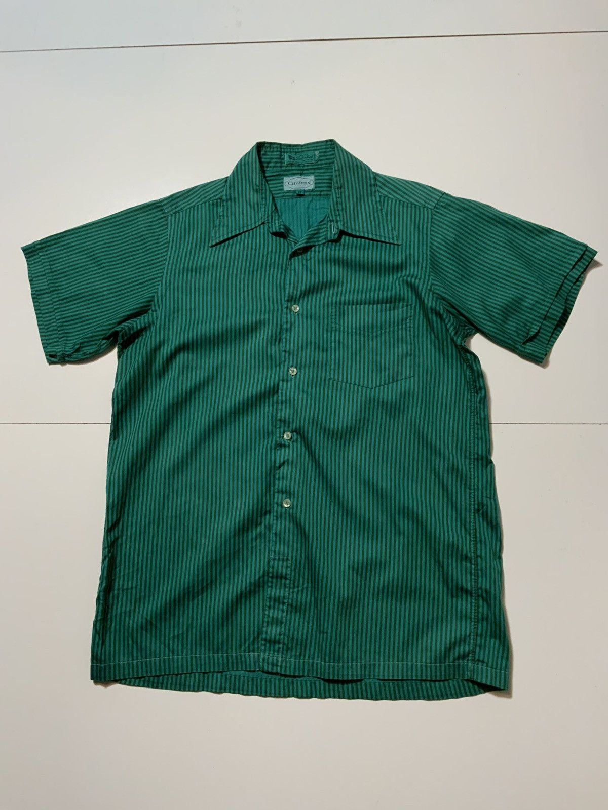 Designer × Vintage 70s 80s Cuzzens Switzerland Woven Cabana Beach Stripe Shirt Size US M / EU 48-50 / 2 - 1 Thumbnail