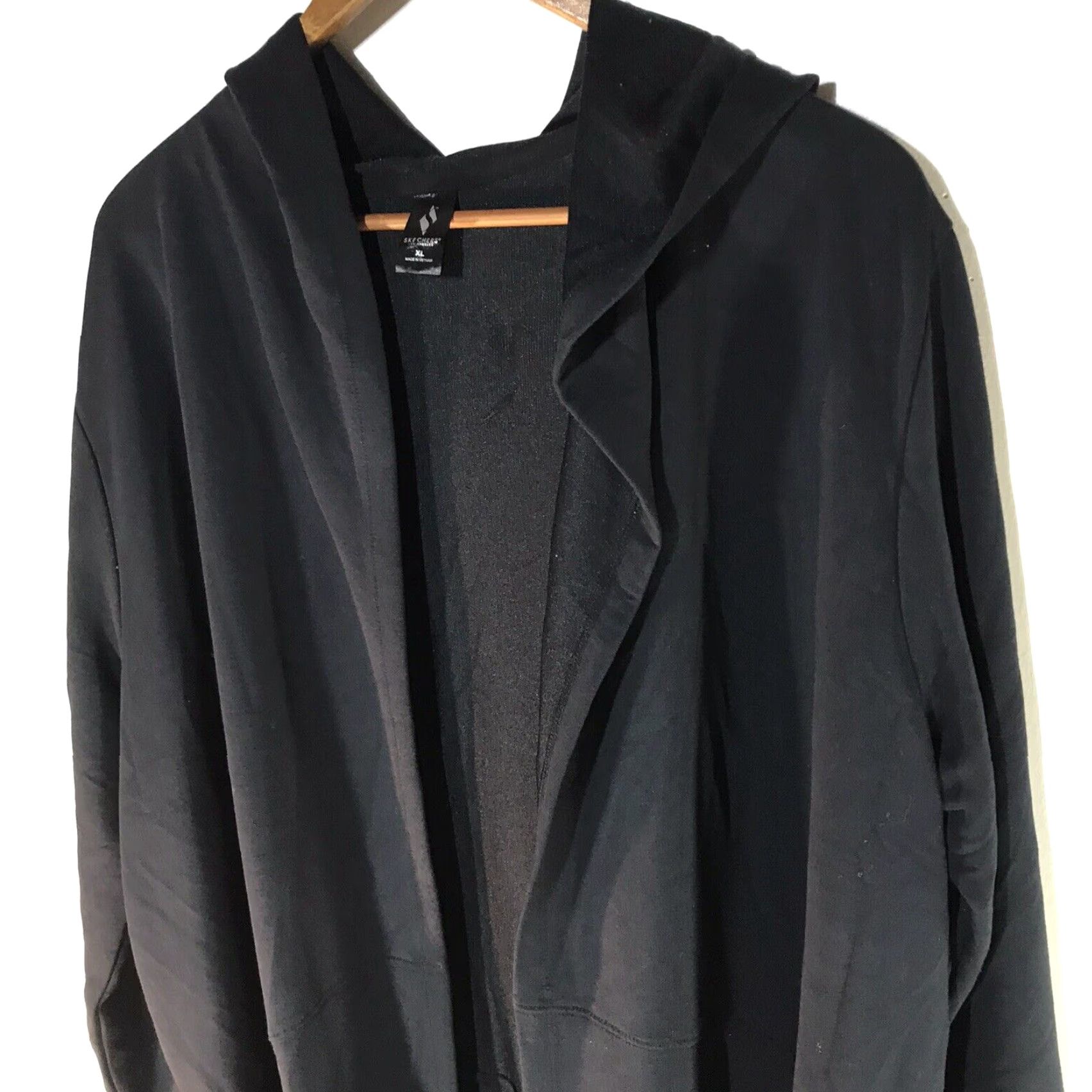 SKECHERS Skechers Hooded Jacket Black Oversized Open Front Lightweight Women’s Size XL Size XL / US 12-14 / IT 48-50 - 2 Thumbnail
