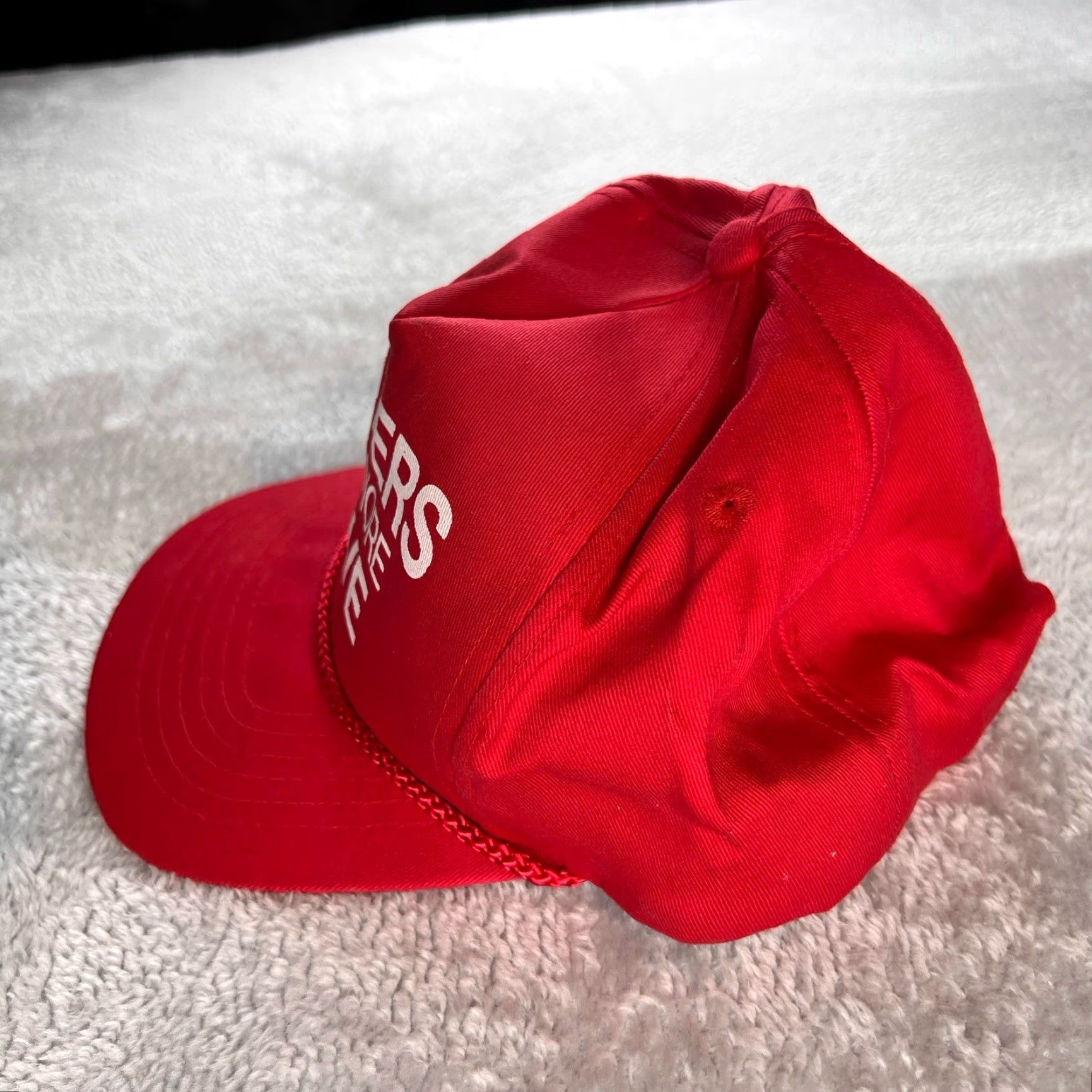 Vintage Papel Trucker Hat Adjustable Red Cotton Golfers Have More Drive Cap Hat Men Summer Casual Adjustable Hat Red Cotton Trucker Cap Size ONE SIZE - 3 Thumbnail
