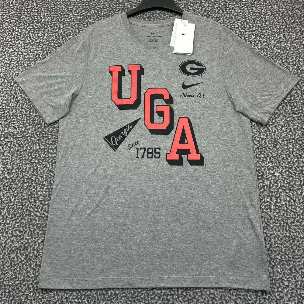 Nike Nike Shirt Men Gray Georgia Bulldogs NCAA Crew Neck New L Size US L / EU 52-54 / 3 - 1 Thumbnail