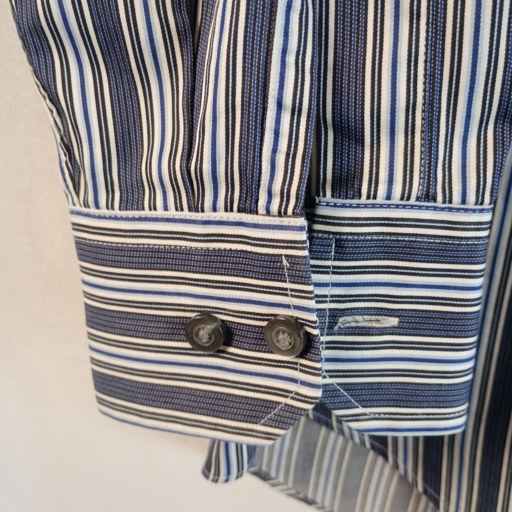 Scott Barber Scott Barber Dress Shirt Mens M Blue Stripe Button Down Cott Size US M / EU 48-50 / 2 - 7 Thumbnail
