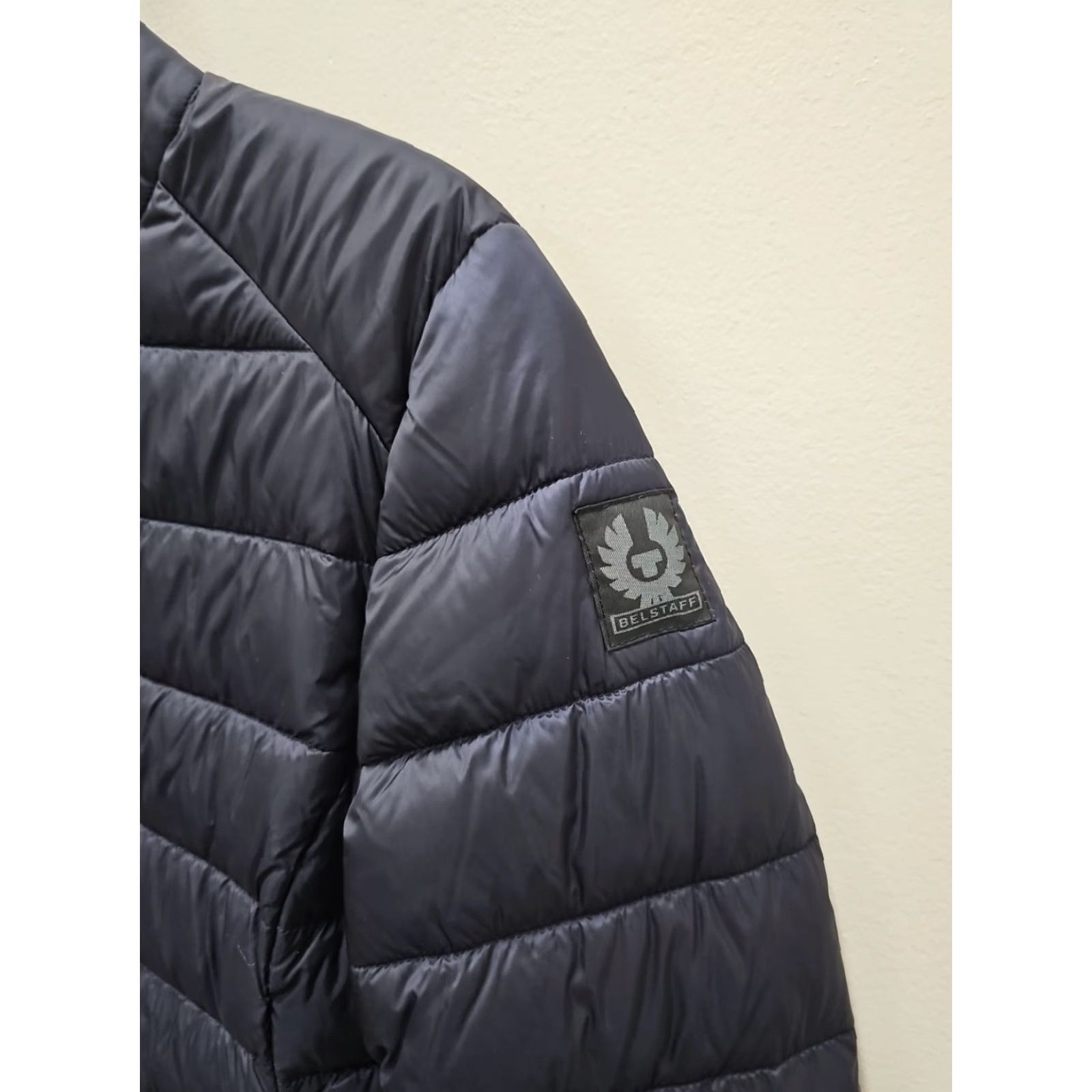 Belstaff VINTAGE Belstaff Jacket Blue PUFFER RANFORD DOWN Belstaff Women 8 Jacket Mid-Length Long Sleeve City Classic 90s Designer London City blue down jacket Size M / US 6-8 / IT 42-44 - 3 Thumbnail
