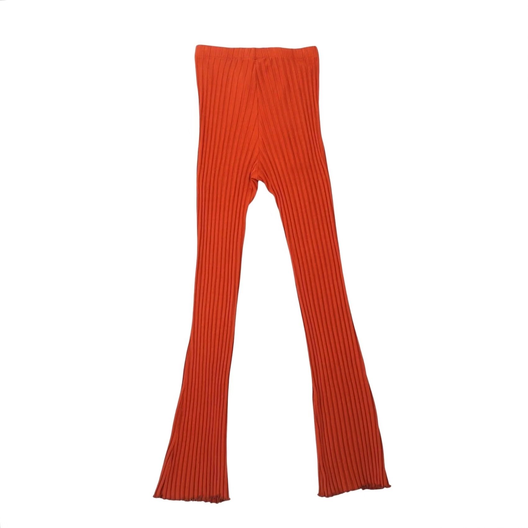 Simon Miller Simon Miller Rib Orange High Rise Ribbed Knit Flare Legging Pants M Size 32" / US 10 / IT 46 - 3 Thumbnail