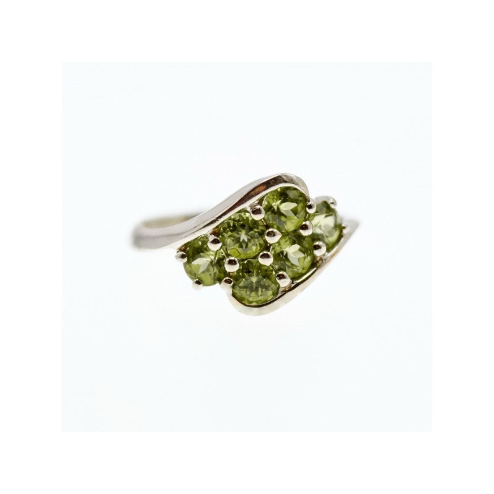 Jewelry 925 STERLING SILVER PERIDOT RING SIZE 9.5 Size ONE SIZE - 2 Thumbnail