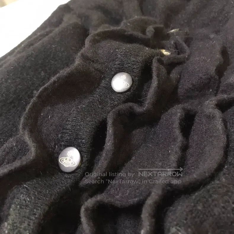 Vivienne Westwood Vivienne Westwood Black and gold matte planet button pleat Size S / US 4 / IT 40 - 4 Thumbnail