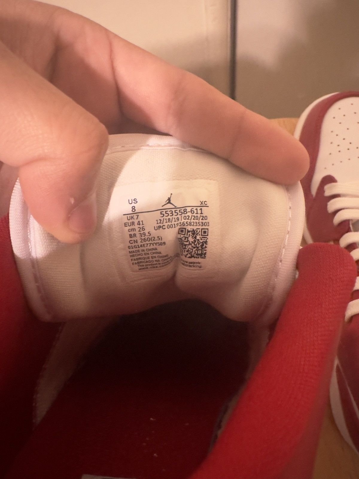 Jordan Brand × Nike Jordan 1 Low Gym Red White ( Size 8 ) (Used) Size US 8 / EU 41 - 9 Thumbnail