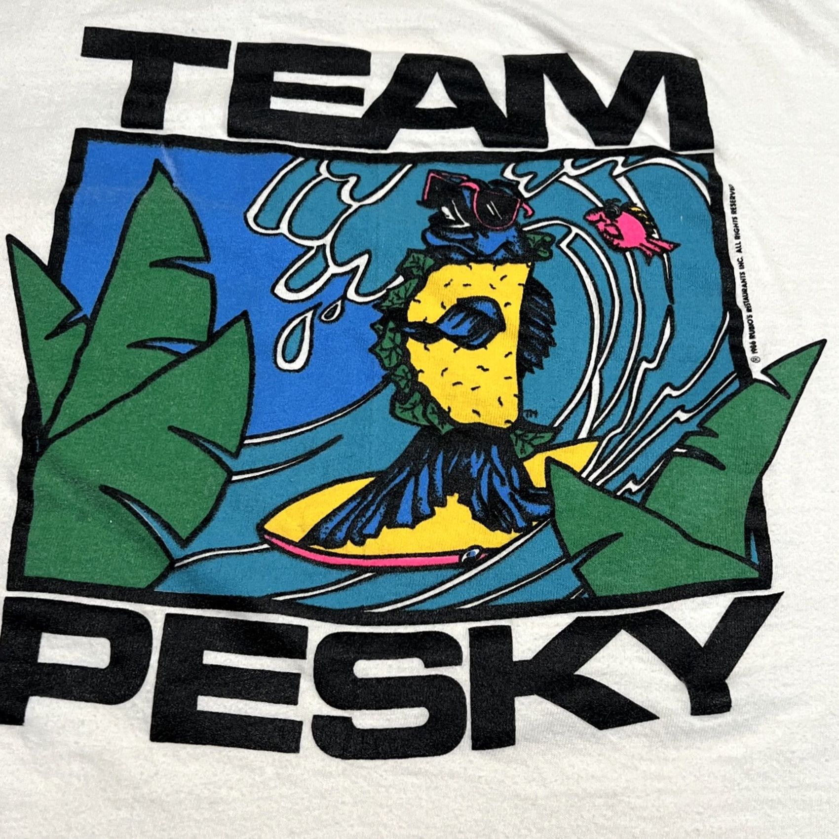 Hanes Vintage Rubio’s Fish Taco Team Pesky Restaurant Single Stitch T 1986 XL Size US XL / EU 56 / 4 - 2 Thumbnail