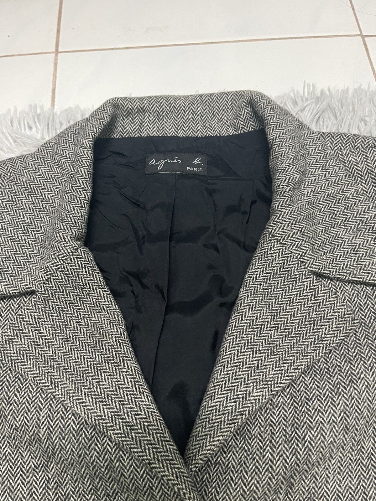 agnes b. 90s AGNES B TRENCH COAT WOOL RARE DESIGN Size US S / EU 44-46 / 1 - 7 Thumbnail
