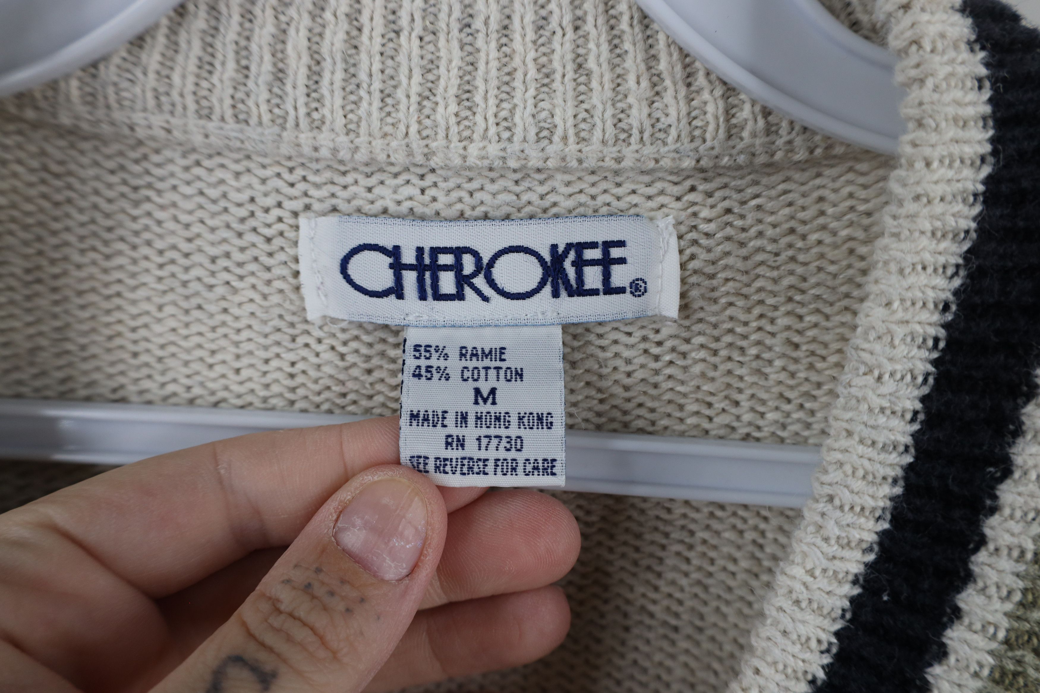 Vintage Vintage 90s Streetwear Striped Cotton Blend Knit Sweater Size US M / EU 48-50 / 2 - 4 Thumbnail