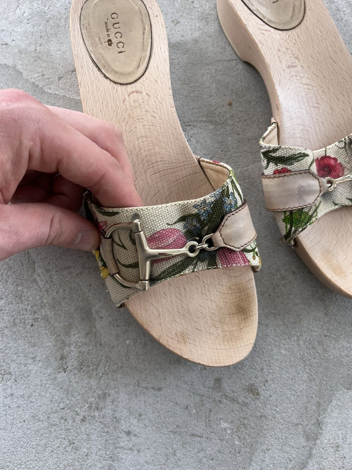 Gucci Rare Gucci Wooden Platform Sandals Luxury Avant-Garde Y2K Size US 9.5 / IT 39.5 - 7 Thumbnail