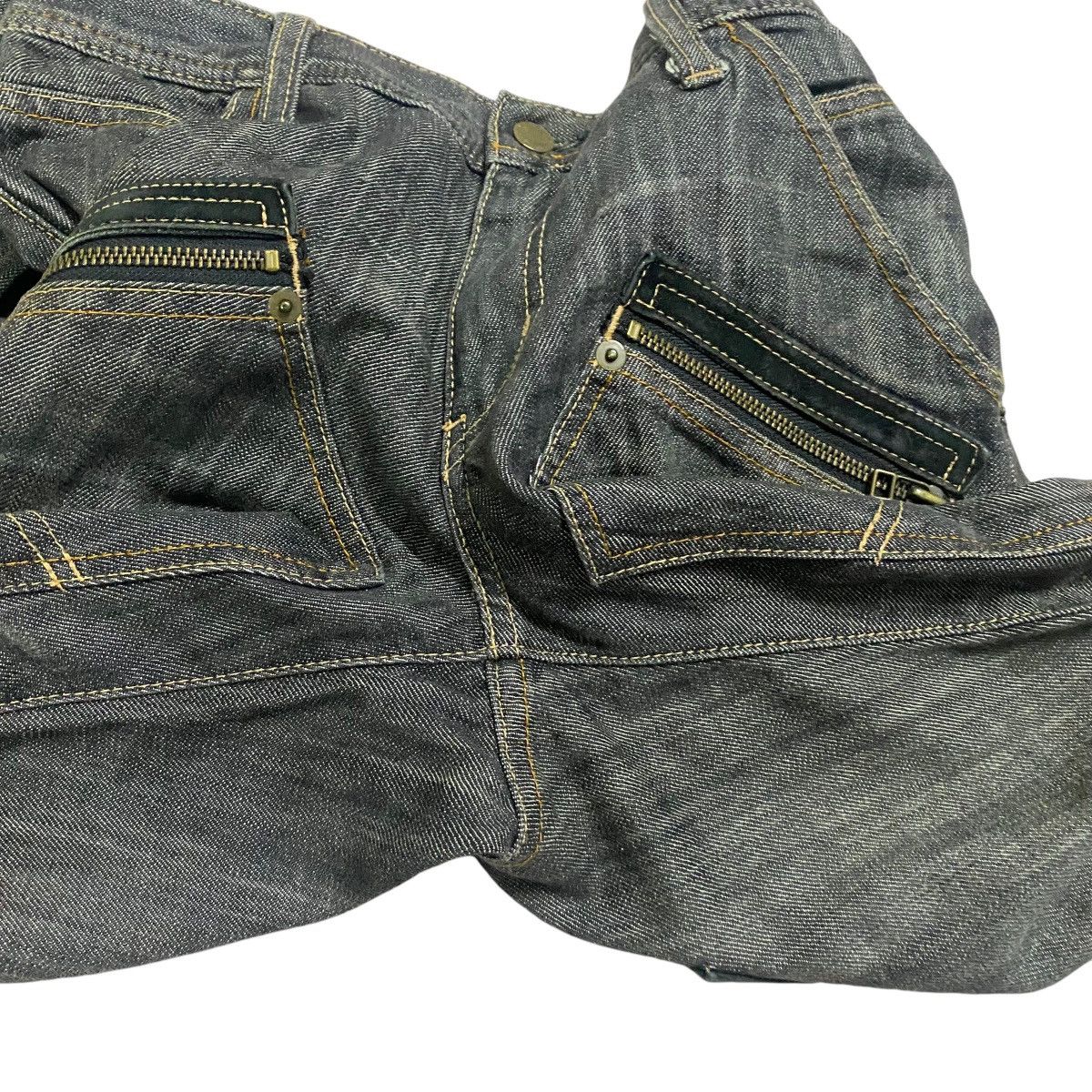 Michel Klein MK Michel Klein Homme Denim Flare Double knee Jeans Size US 30 / EU 46 - 17 Thumbnail