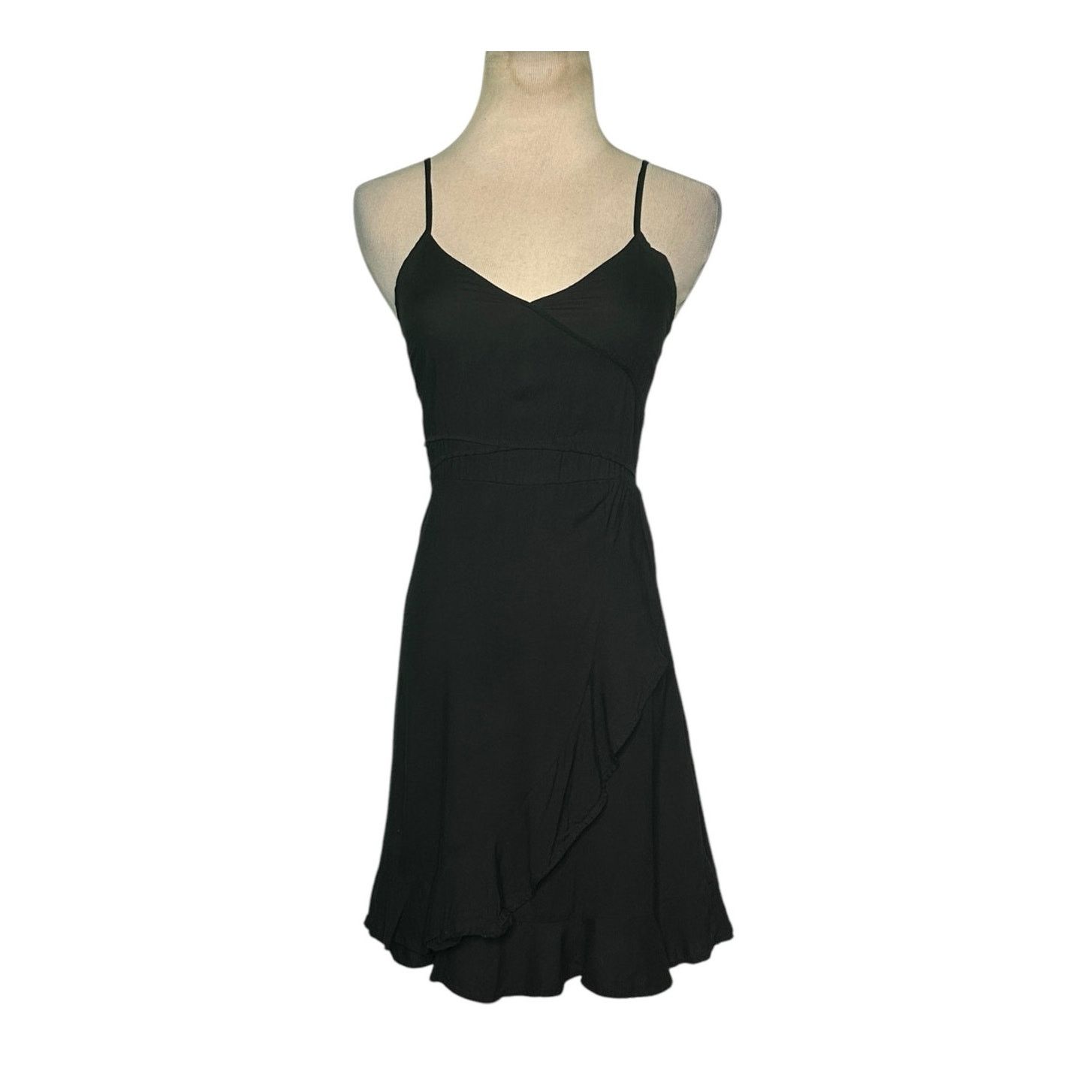 H&M H&M black ruffle summer mini dress size 0 Size XS / US 0-2 / IT 36-38 - 1 Thumbnail