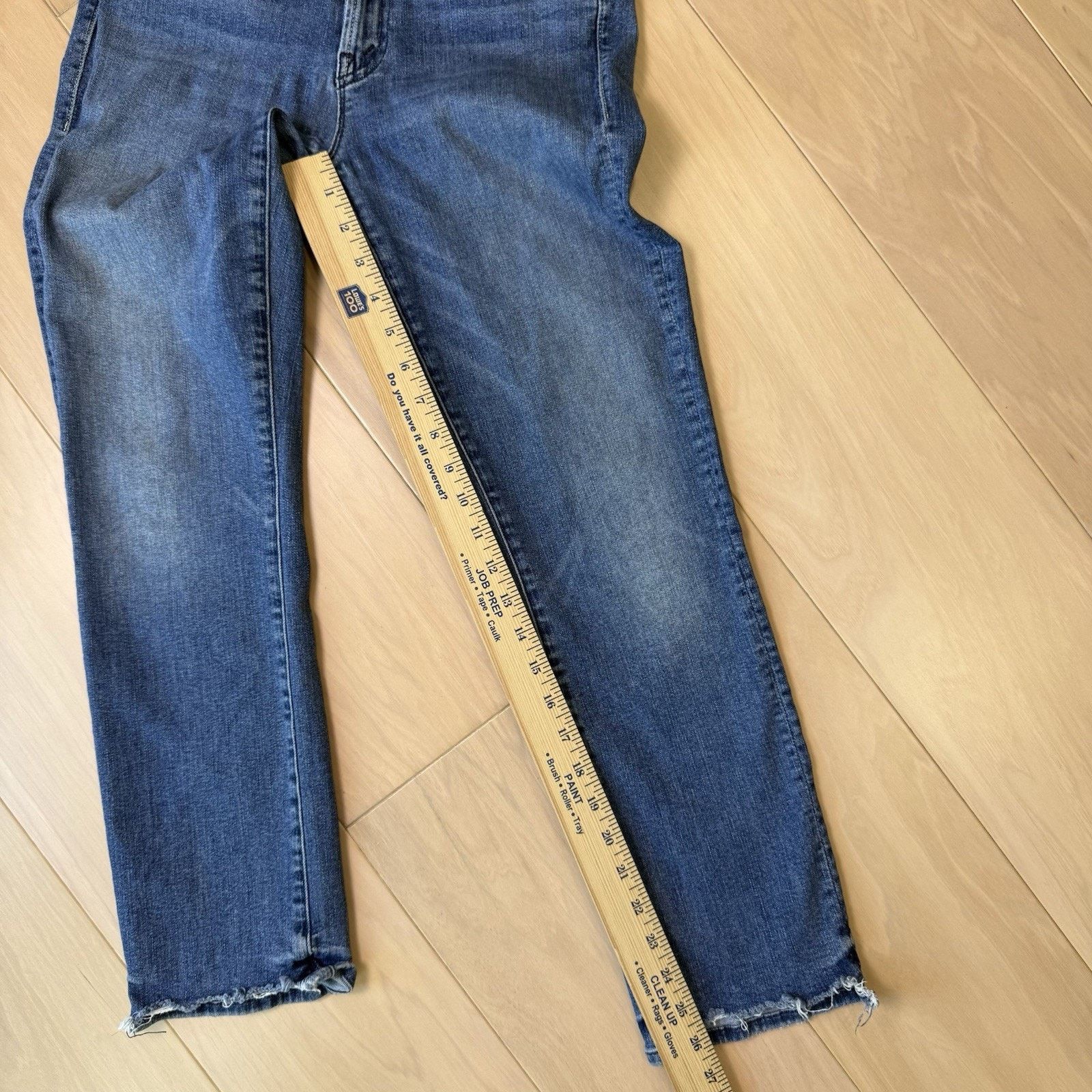 MOTHER Mother Rascal Ankle Chew Jeans Women's 27 Blue Medium Wash Size 27" / US 4 / IT 40 - 8 Thumbnail