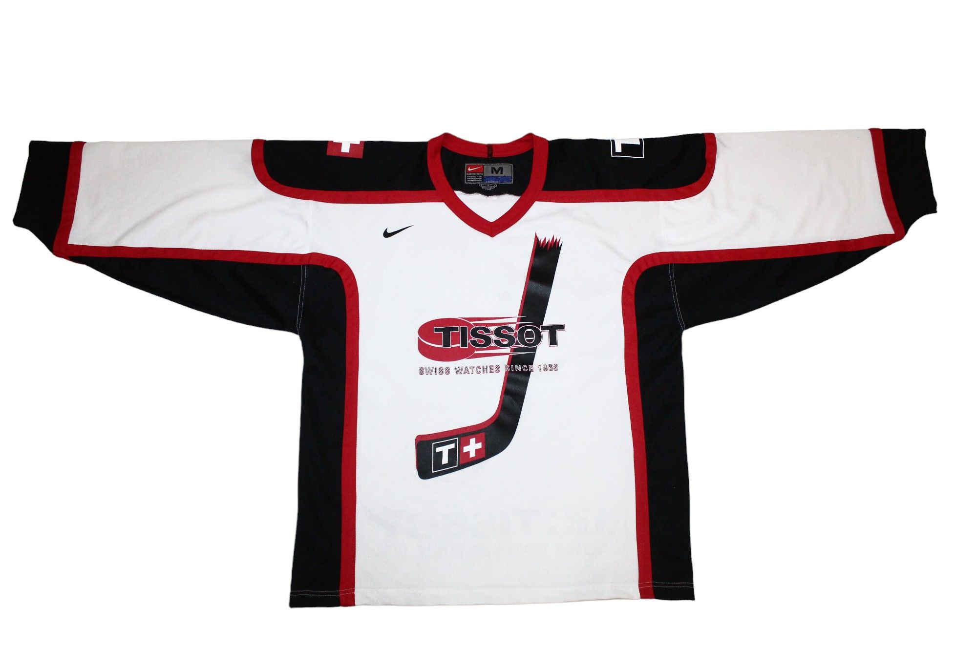 Nike VTG🔥90's Tissot Swiss Watches NIKE Team Hockey Jersey Size US L / EU 52-54 / 3 - 2 Thumbnail