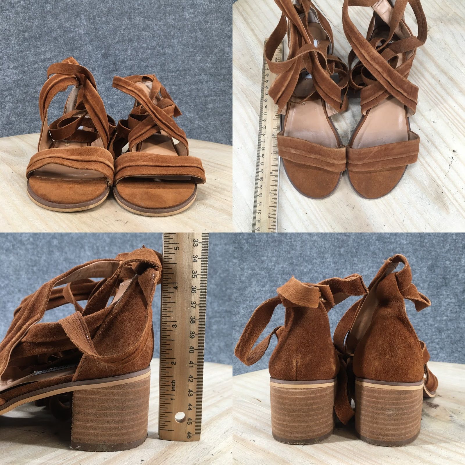 Steve Madden Steve Madden Strappy Womens Brown Sandals Ritual Casual Ankle Suede Heels Size US 7 / IT 37 - 9 Thumbnail