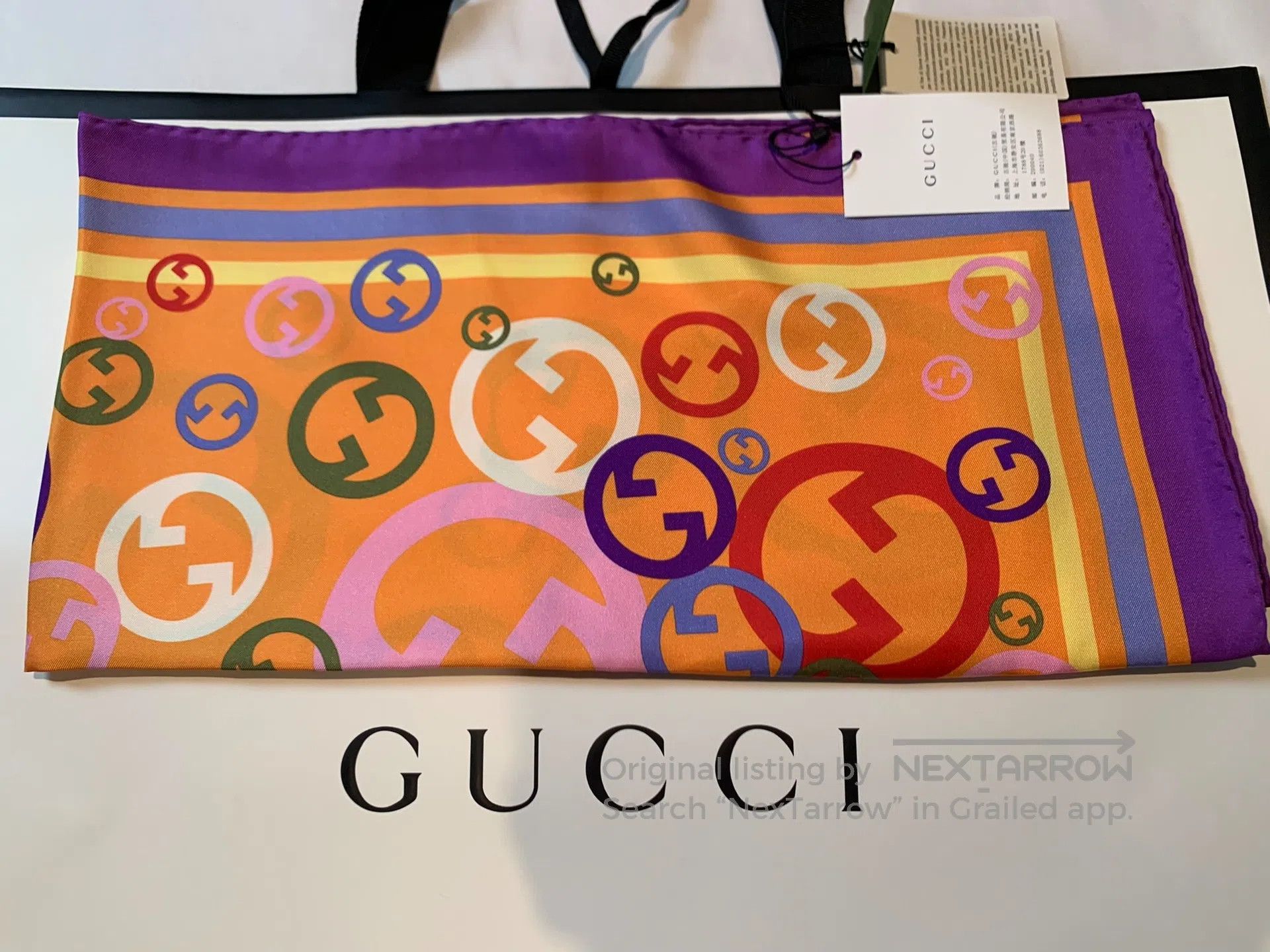 Gucci Guicci Silk Scarf| Size ONE SIZE - 1 Thumbnail