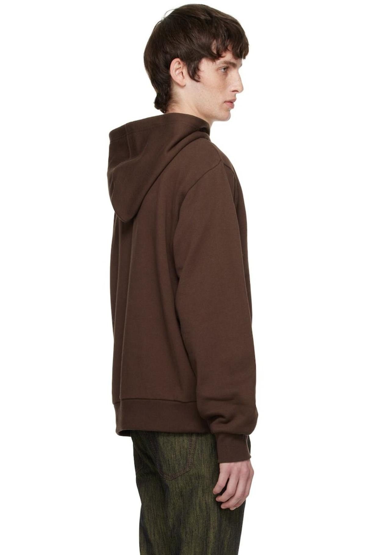 Marni o1y0225 Logo Hoodie in Dark Brown Size US L / EU 52-54 / 3 - 3 Thumbnail