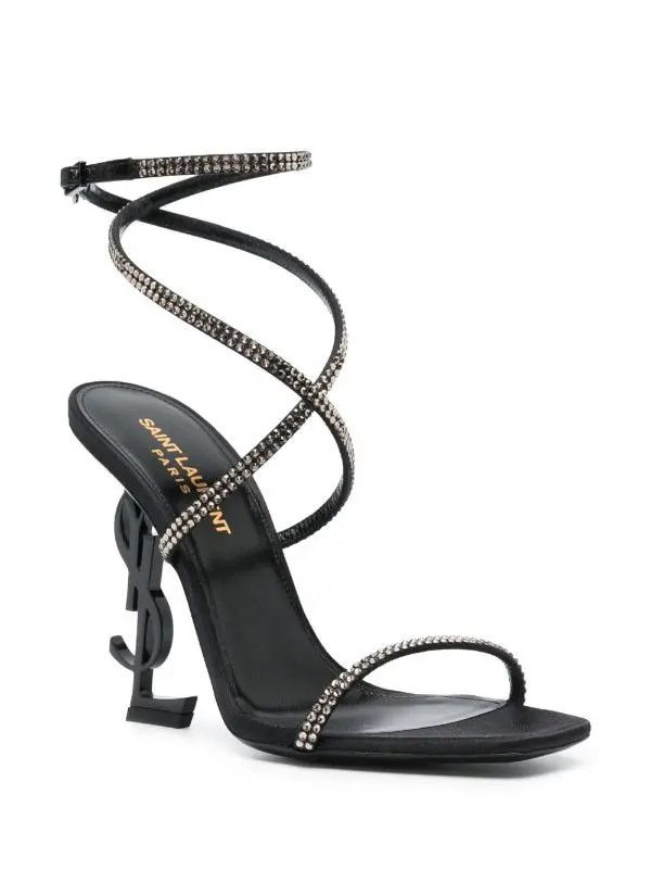 Saint Laurent Paris o1b1hav110125 Opyum Sandals in Black Size US 5 / IT 35 - 2 Thumbnail