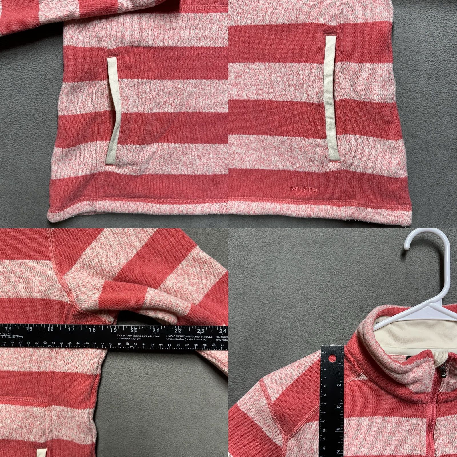 Patagonia Patagonia Better Sweater Womens Medium Pink Striped Pullover Fleece Size M / US 6-8 / IT 42-44 - 8 Thumbnail