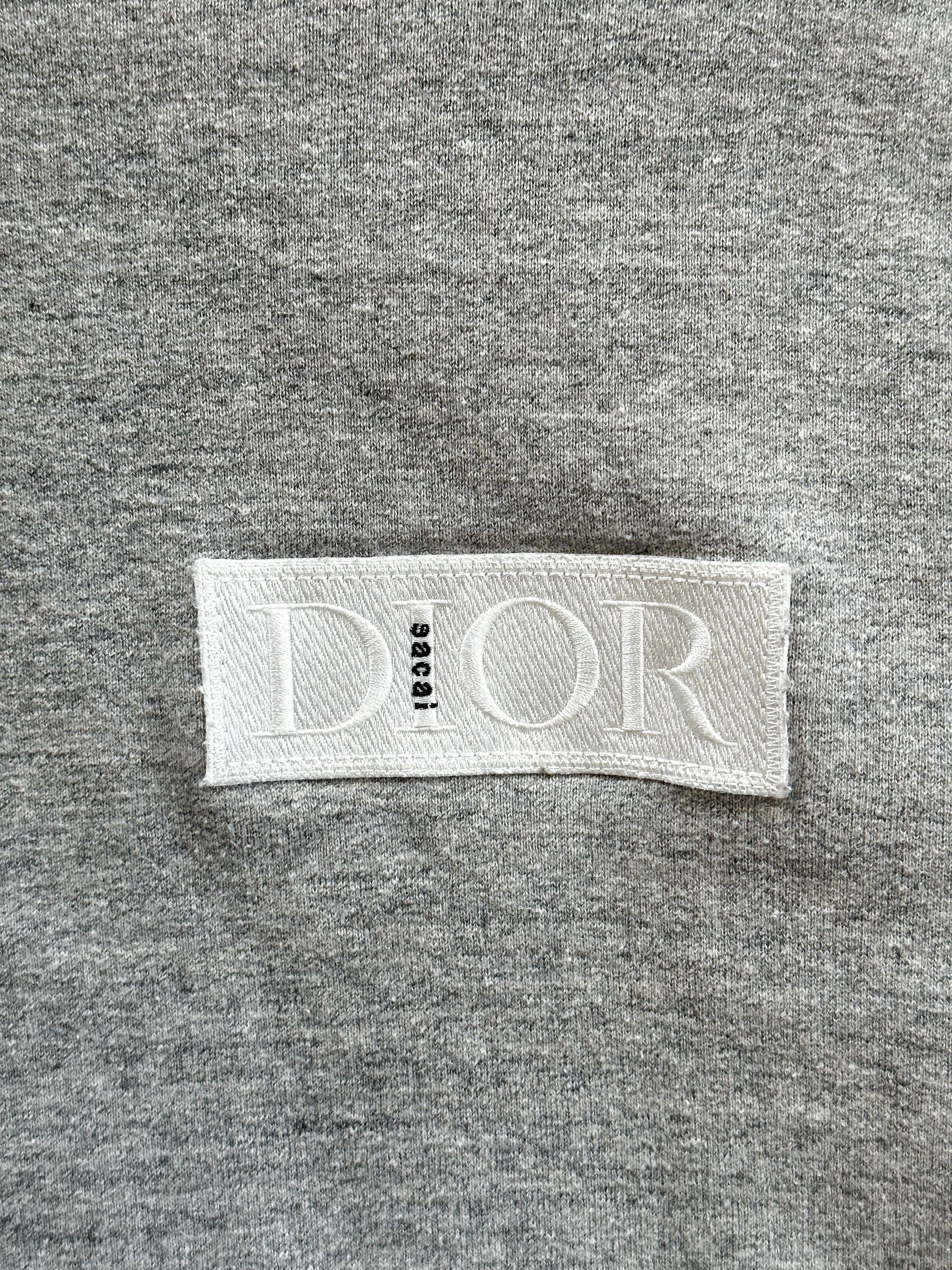 Dior × Sacai Dior Sacai Grey Embroidered Patch Sweater Size US XXL / EU 58 / 5 - 3 Thumbnail