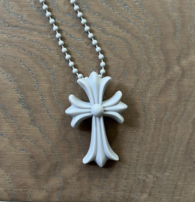 Chrome Hearts Silicone Cross Necklace Grey | Grailed