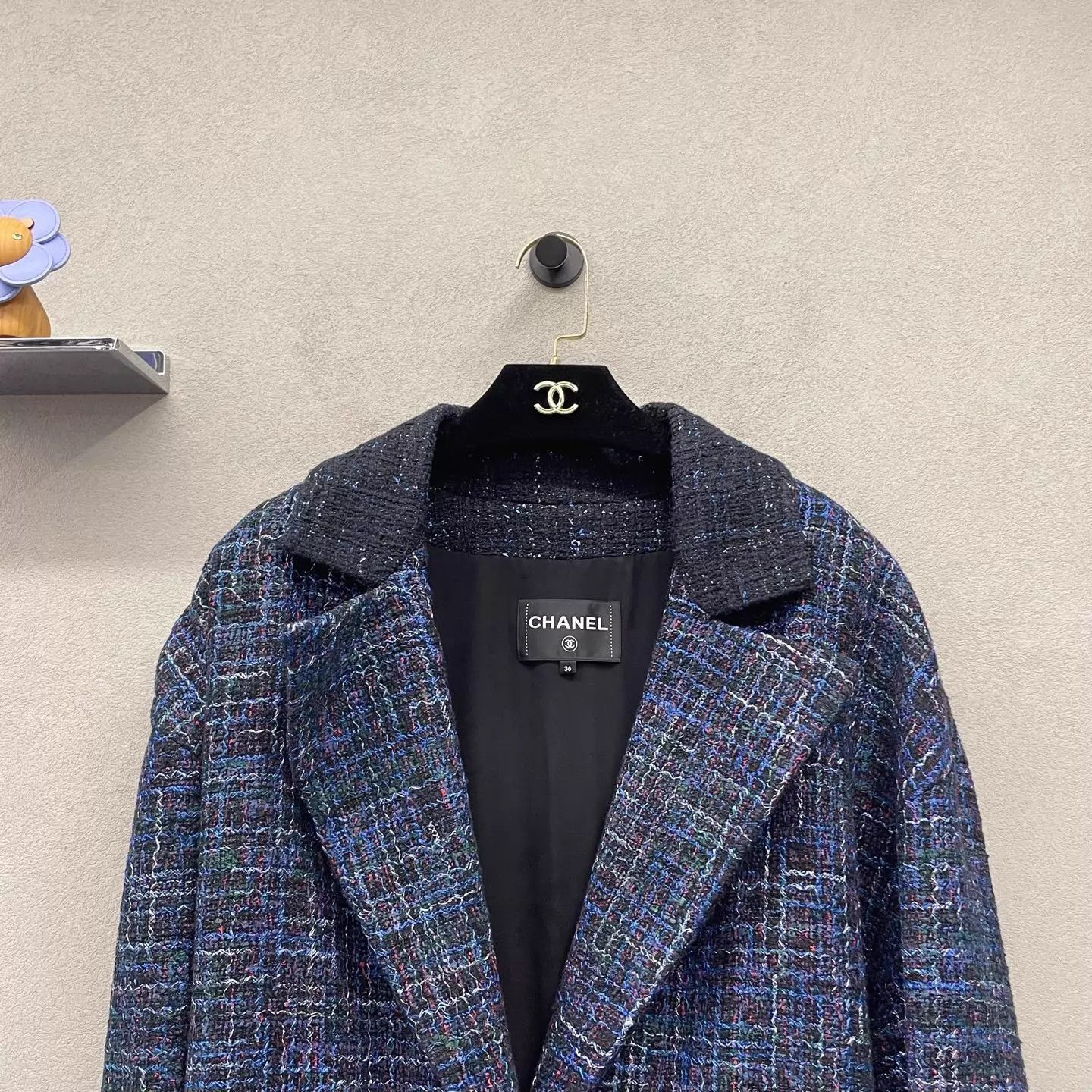 Chanel Chanel Blue Tweed Jacket Vintage 36 Size XS / US 0-2 / IT 36-38 - 4 Thumbnail