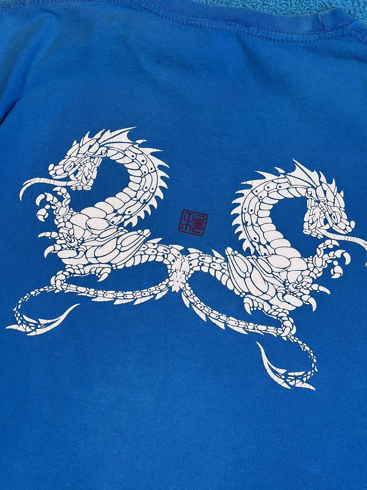 Stussy × Vintage Vintage Stussy Dragon Logo blue shirt Size US S / EU 44-46 / 1 - 10 Thumbnail