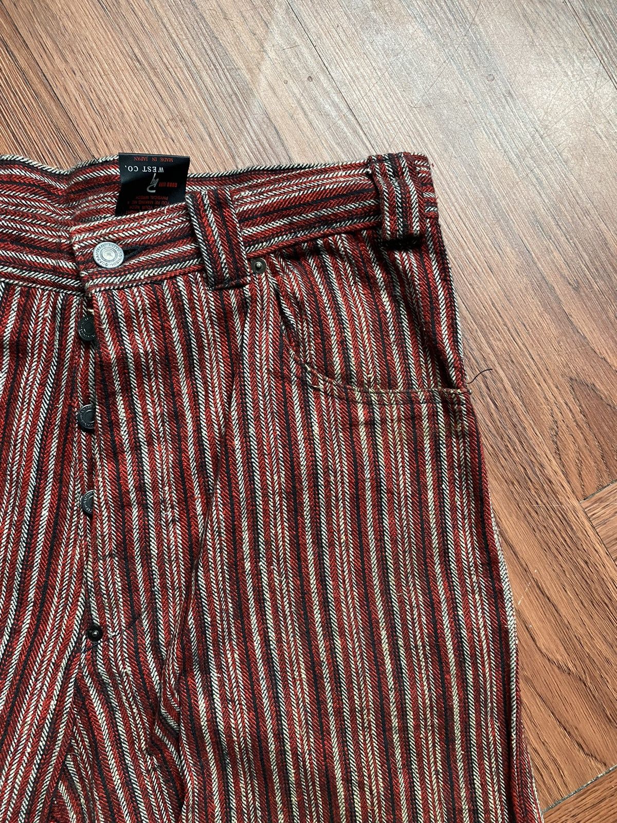 If Six Was Nine × Japanese Brand Hot Legs Stripe Pants Size US 33 - 4 Thumbnail
