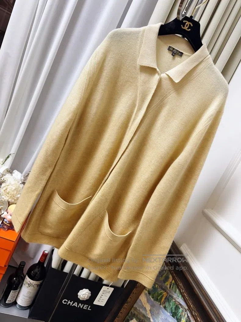 Loro Piana Loro Piana Yellow Gradient Cashmere Knit Cardigan Coat Size M / US 6-8 / IT 42-44 - 1 Thumbnail