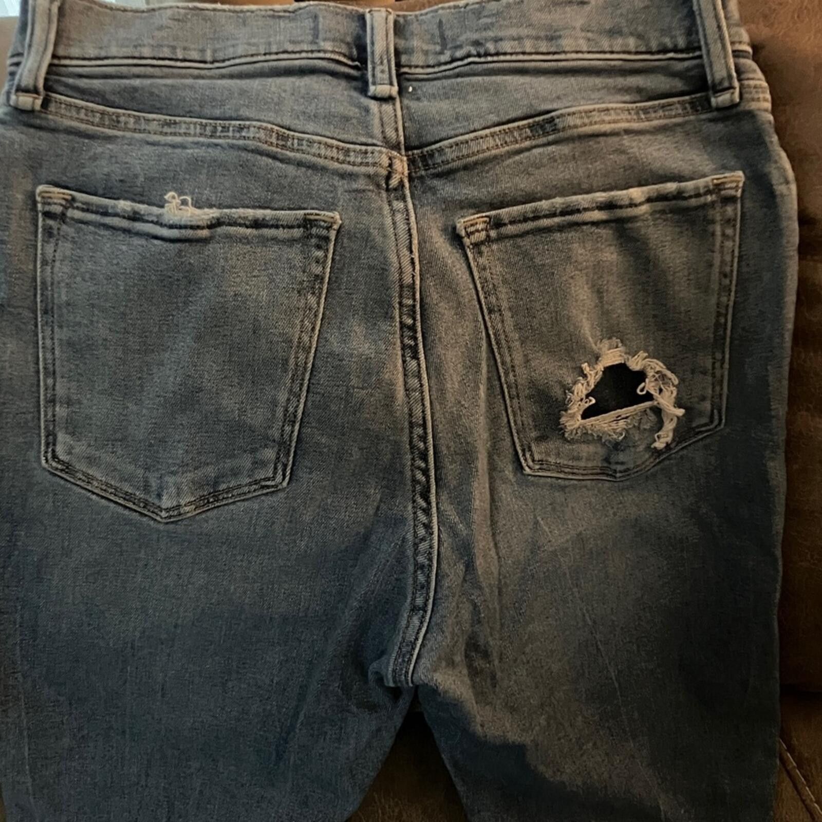 Abercrombie & Fitch Abercrombie & Fitch Light Blue Distressed Skinny Jeans Size 30" / US 8 / IT 44 - 2 Thumbnail