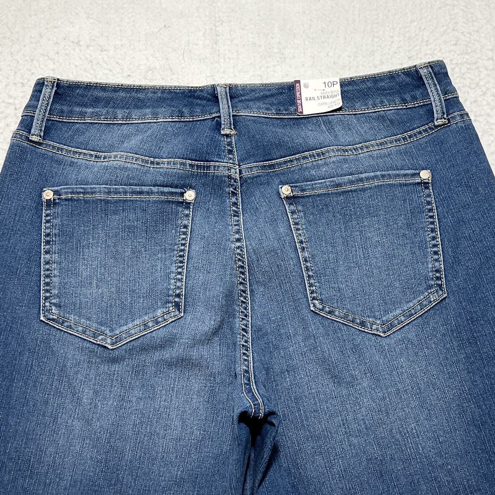 Gloria Vanderbilt Gloria Vanderbilt 10P Rail Straight Leg Mid Rise Denim Jeans Size 32" / US 10 / IT 46 - 7 Thumbnail