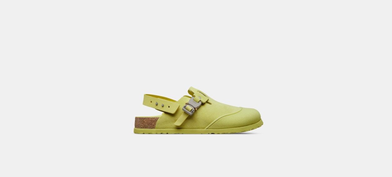 image of Birkenstock x Dior O1W1Db10424 Tokio Mule Shoess In Pastel Yellow Shoes, Men's (Size 9)