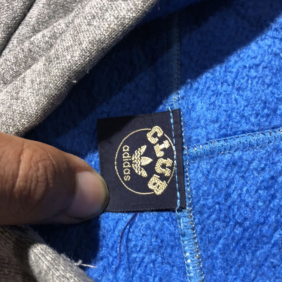Adidas Vintage 80s Adidas Club Grey Zip Hoodie by Descente Size US L / EU 52-54 / 3 - 3 Thumbnail