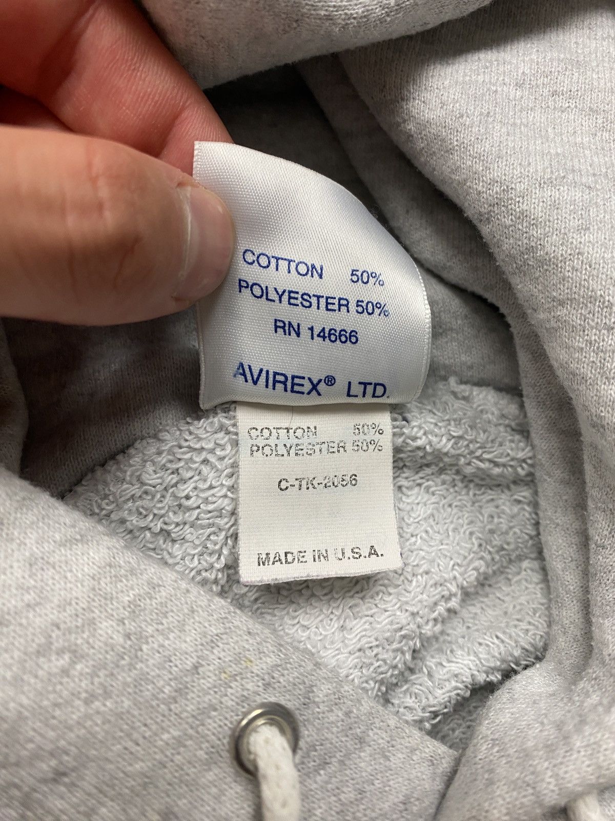 Avirex Vintage AVIREX USA Big Logo Boxy Grey Hoodie Rare Size US XL / EU 56 / 4 - 9 Thumbnail