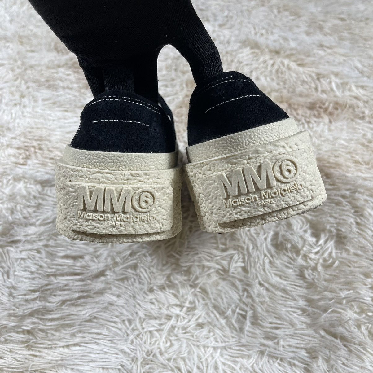 MM6 × Maison Margiela MM6 Maison Margiela Slide On Platform Sneakers in Black Size US 7 / IT 37 - 11 Thumbnail