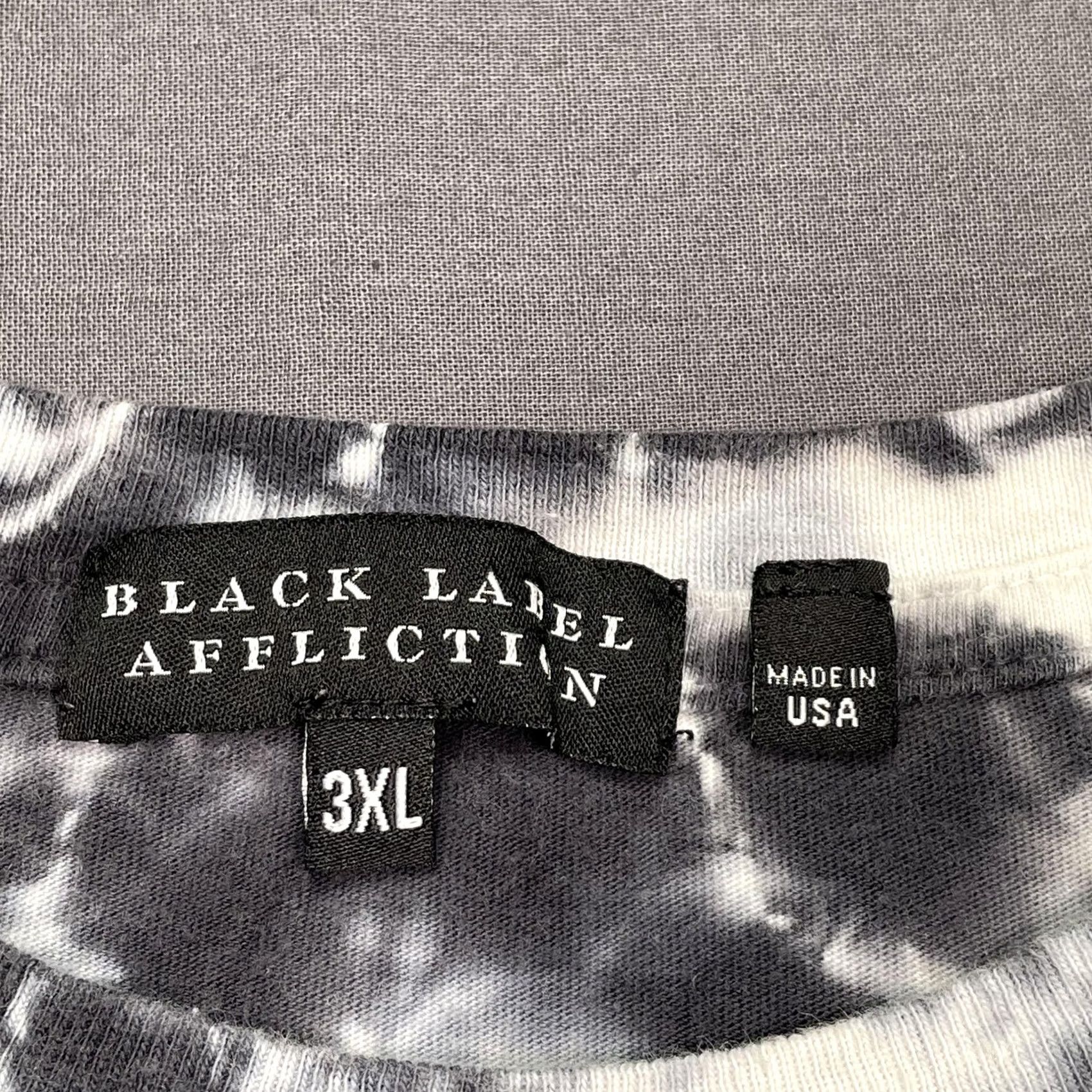 Affliction Black Label Affliction Shirt Mens 3XL Black White Tie Dye Tiger Graphic Tee Size US XXL / EU 58 / 5 - 4 Thumbnail