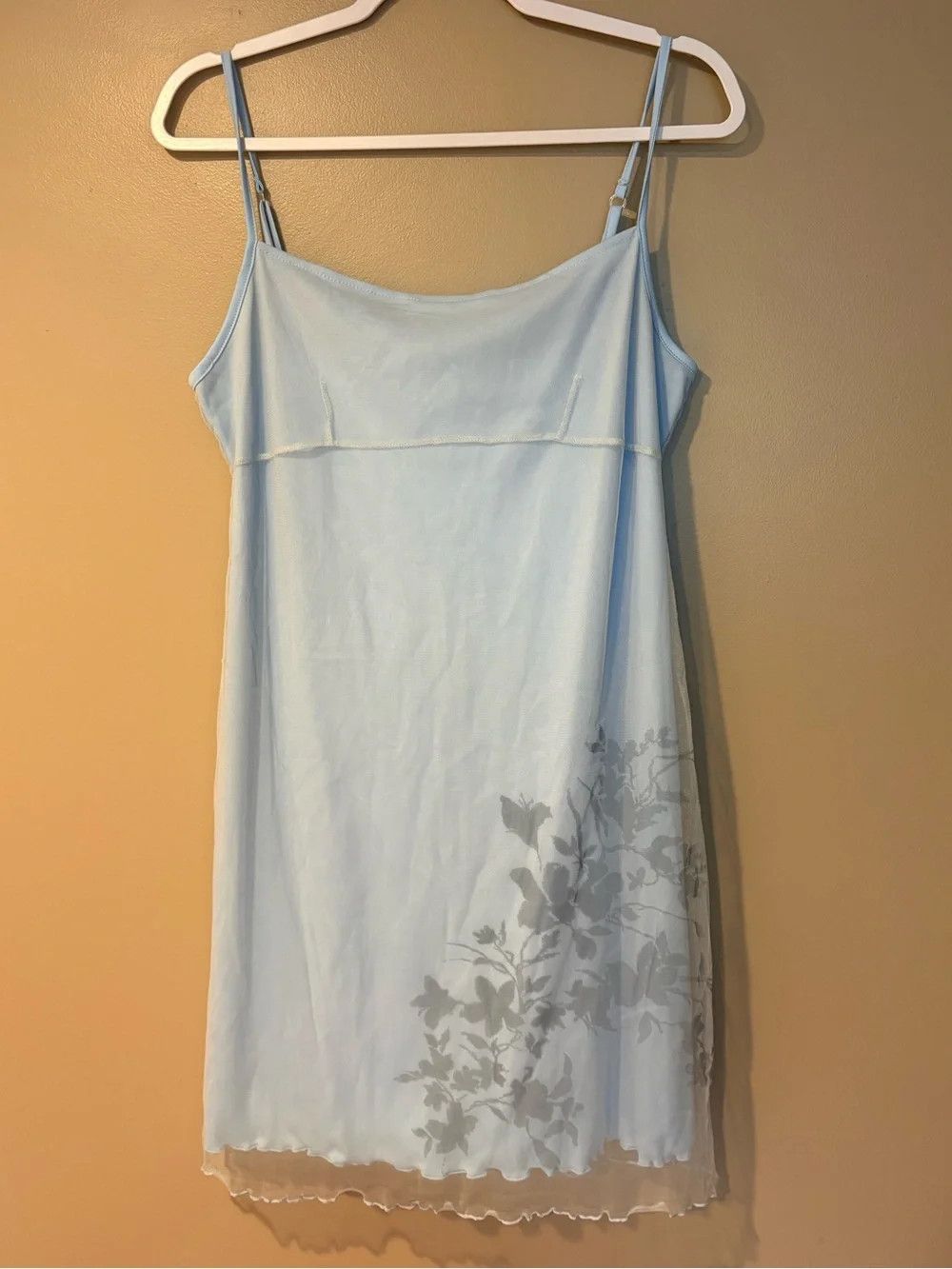 Vintage vintage y2k 90s fairycore butterfly sheer lined slip gown Size L / US 10 / IT 46 - 1 Thumbnail