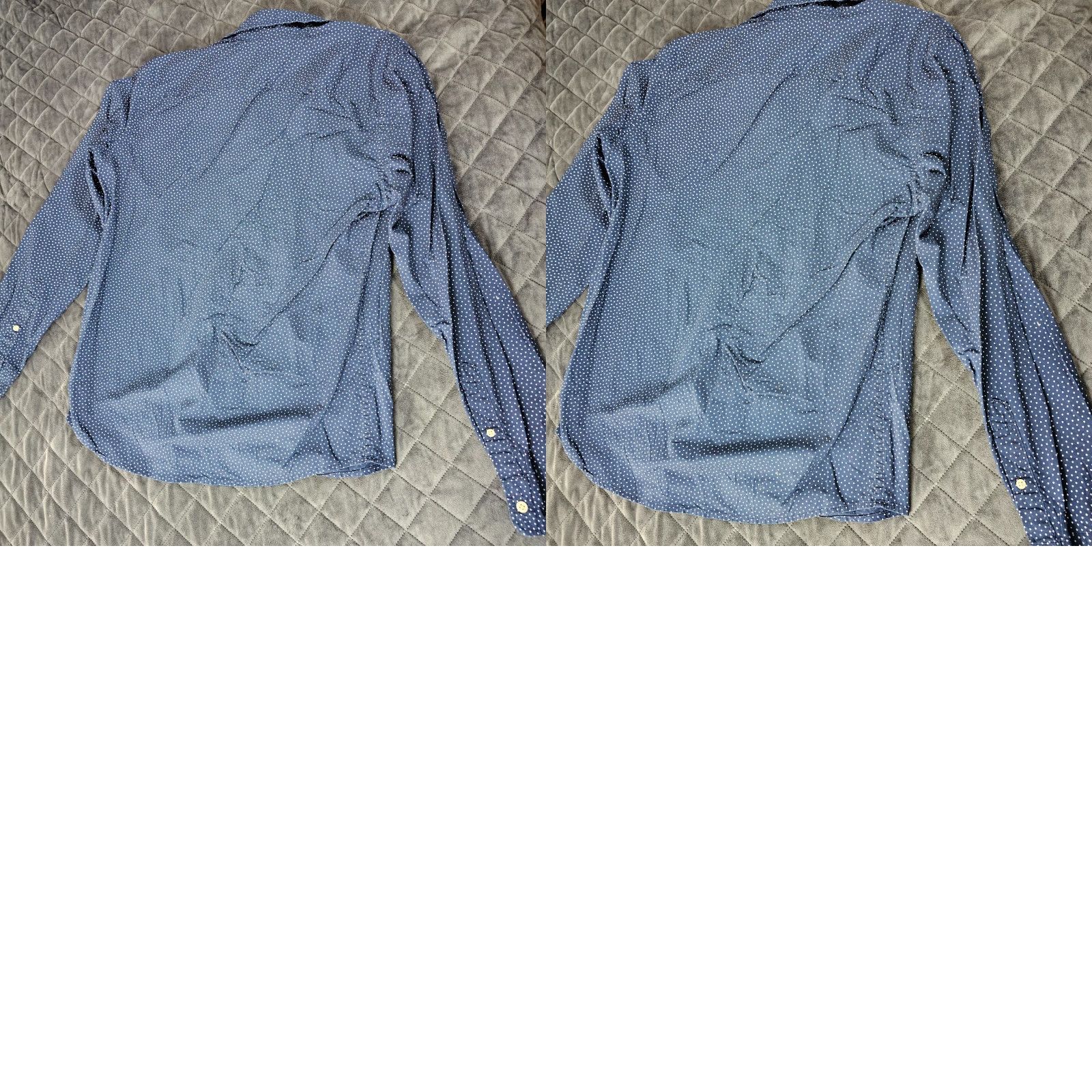 Gap Gap Button-Up Shirt Men M Navy Polka Dot Chest Pocket Long Sleeve Regular 100% Cotton Vintage No Size US M / EU 48-50 / 2 - 8 Thumbnail
