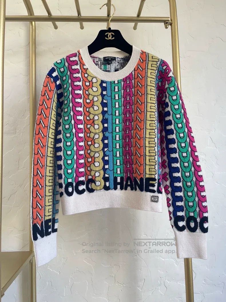 Chanel Chanel 2021 Autumn and Winter Collection 21k Rainbow Logo Size XXS / US 00 / IT 34 - 1 Thumbnail