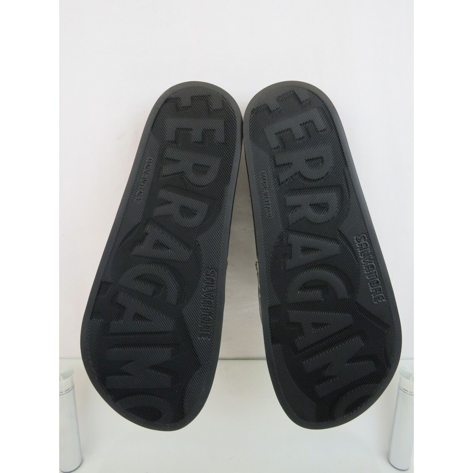 Salvatore Ferragamo FERRAGAMO GROOVE 6 BEIGE BLACK GANCINI LOGO SANDALS 10 Size US 10 / EU 43 - 12 Thumbnail