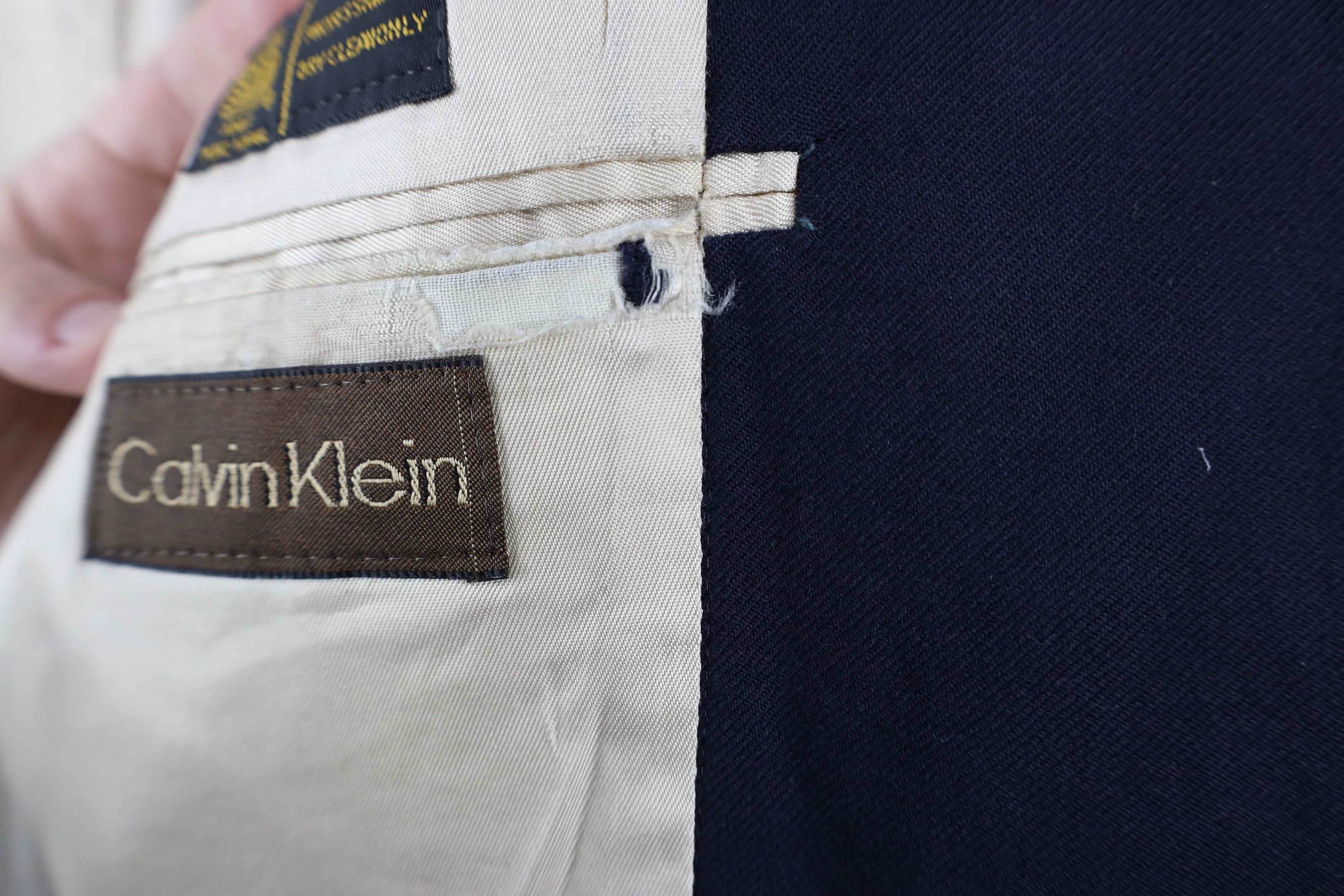 Calvin Klein × Vintage Vintage 80s Calvin Klein Wool 2 Button Suit Coat Jacket USA Size US L / EU 52-54 / 3 - 14 Thumbnail