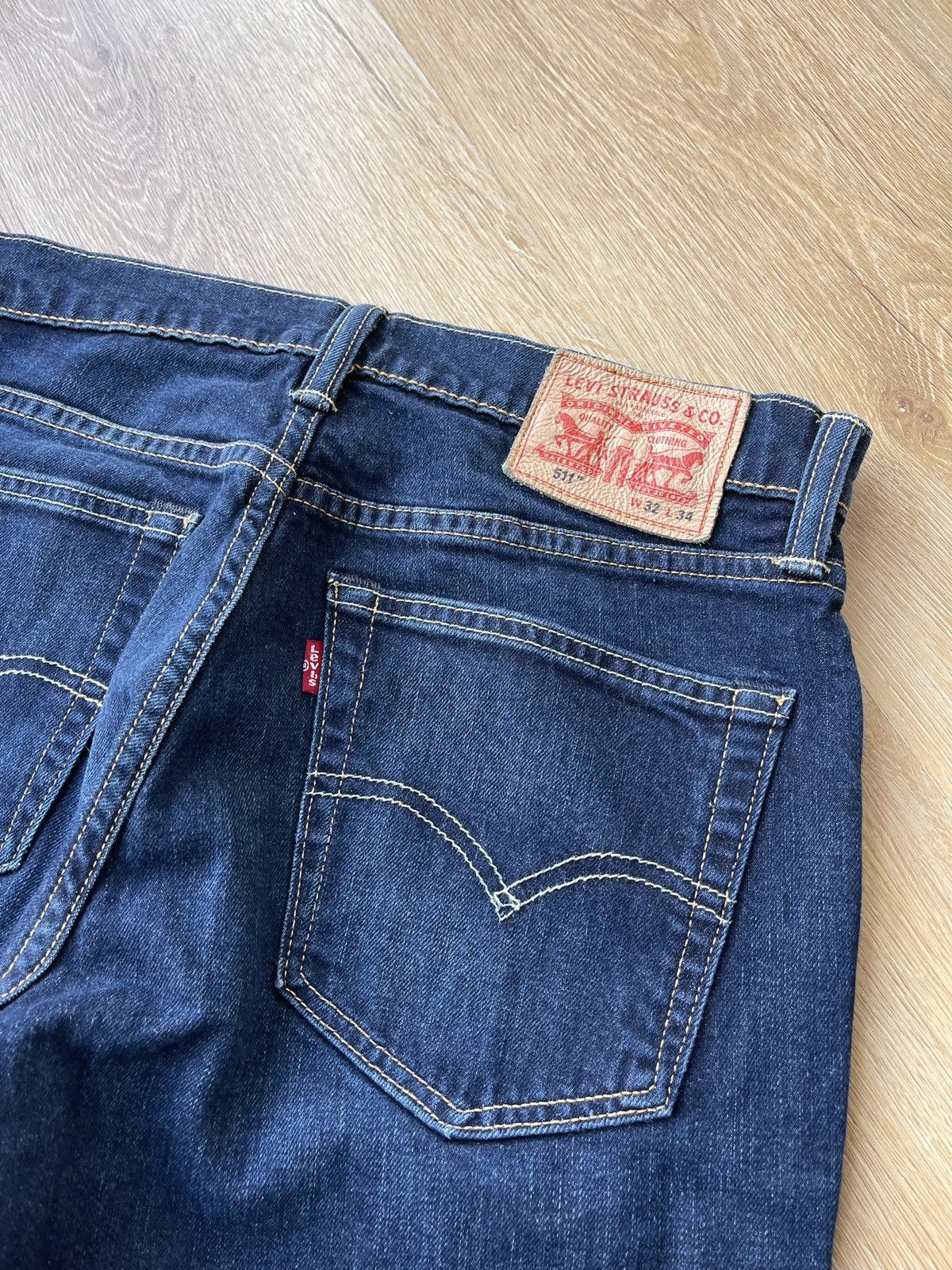 Levi's Levi's 511 Slim Fit Blue Denim Jeans Dark Wash Classic Size US 31 - 8 Thumbnail