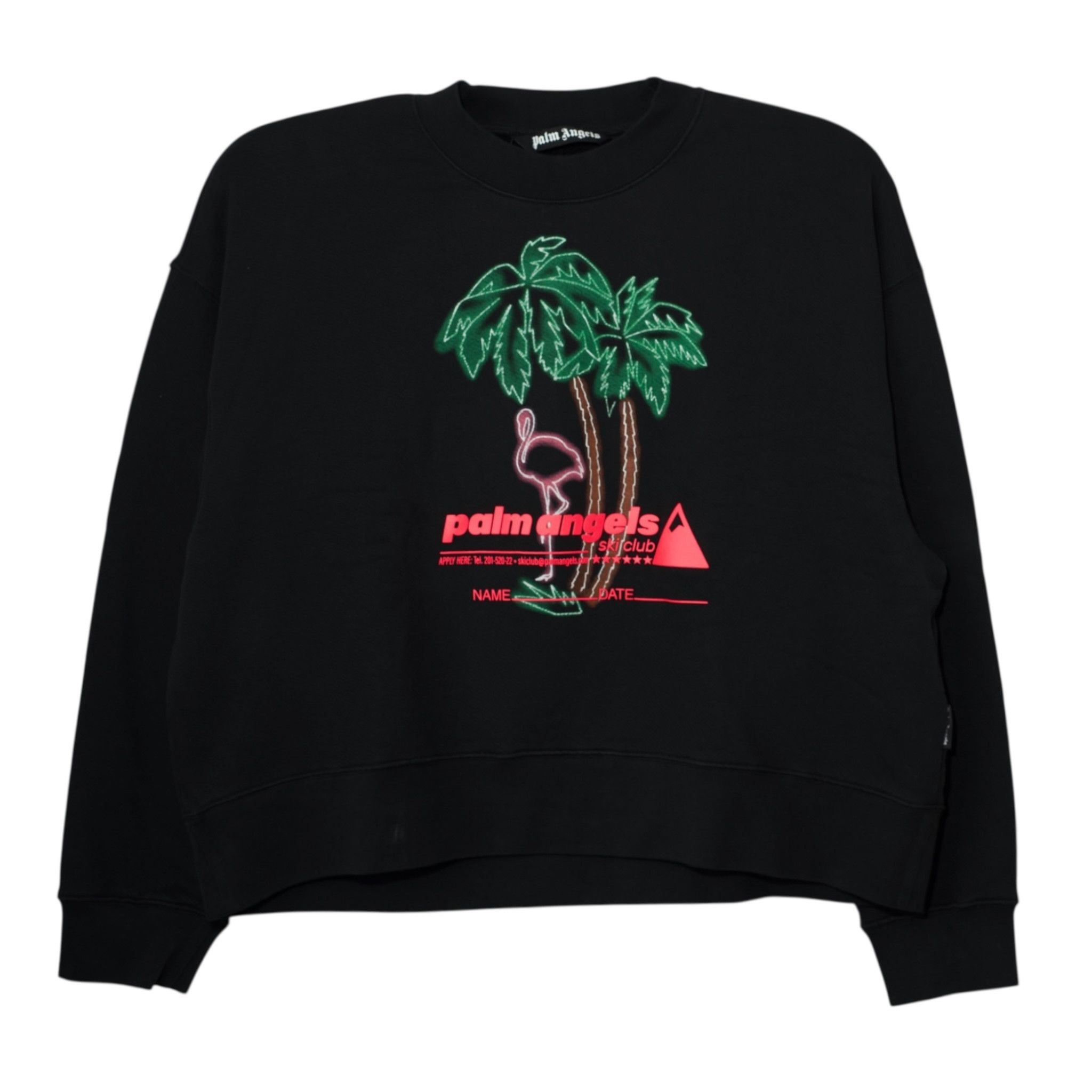 Palm Angels Ski Club Logo Crewneck Sweatshirt Black Multi Size US XXL / EU 58 / 5 - 1 Thumbnail