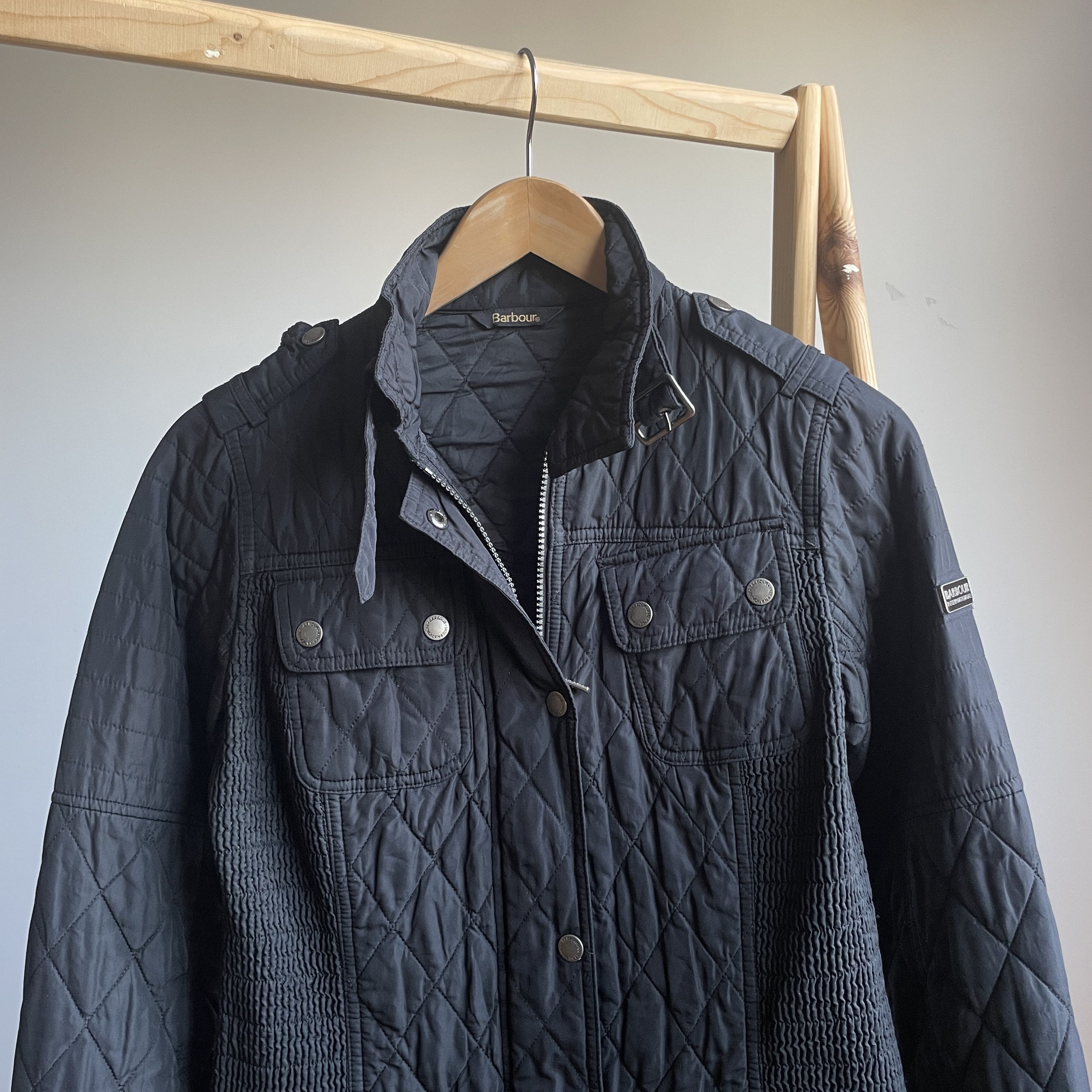 Barbour Barbour International Womens Fireblade Ribbed Quilted Jacket Size M / US 6-8 / IT 42-44 - 4 Thumbnail