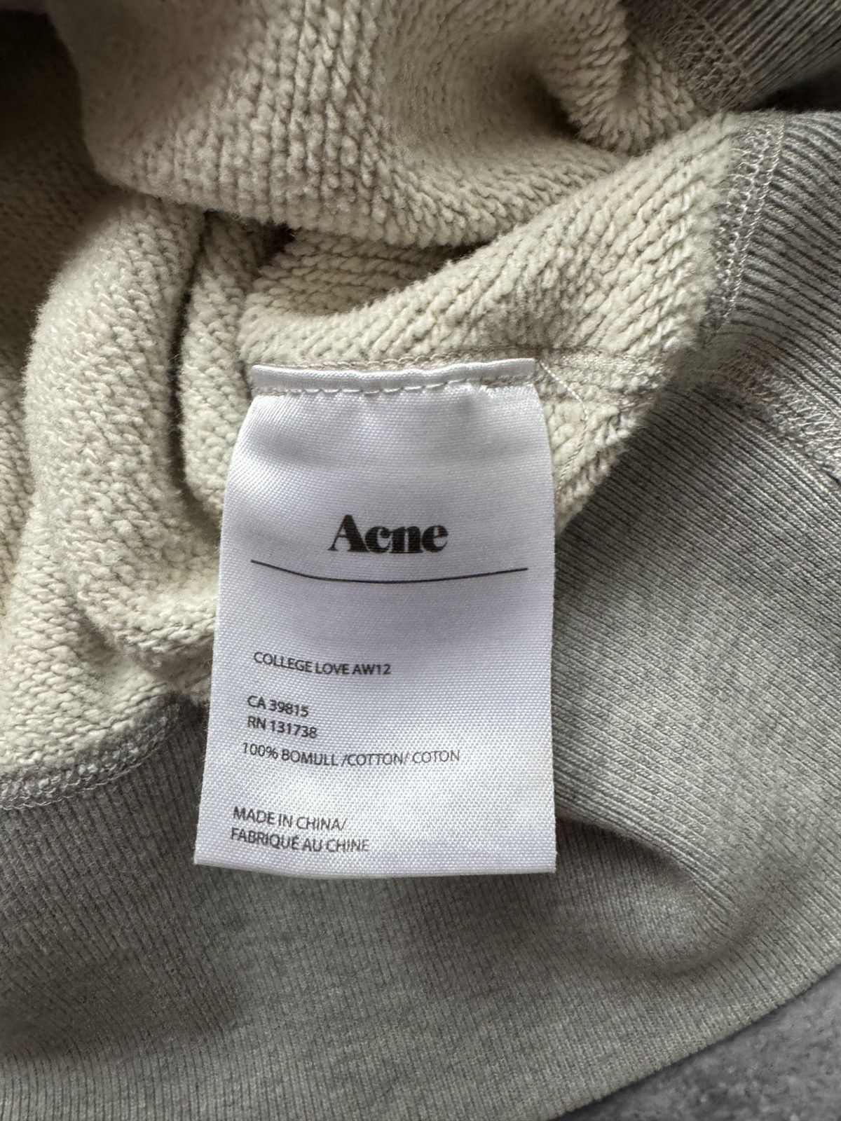 Acne Studios Acne Studios College Love AW12 Sweatshirt size L Size US L / EU 52-54 / 3 - 8 Thumbnail