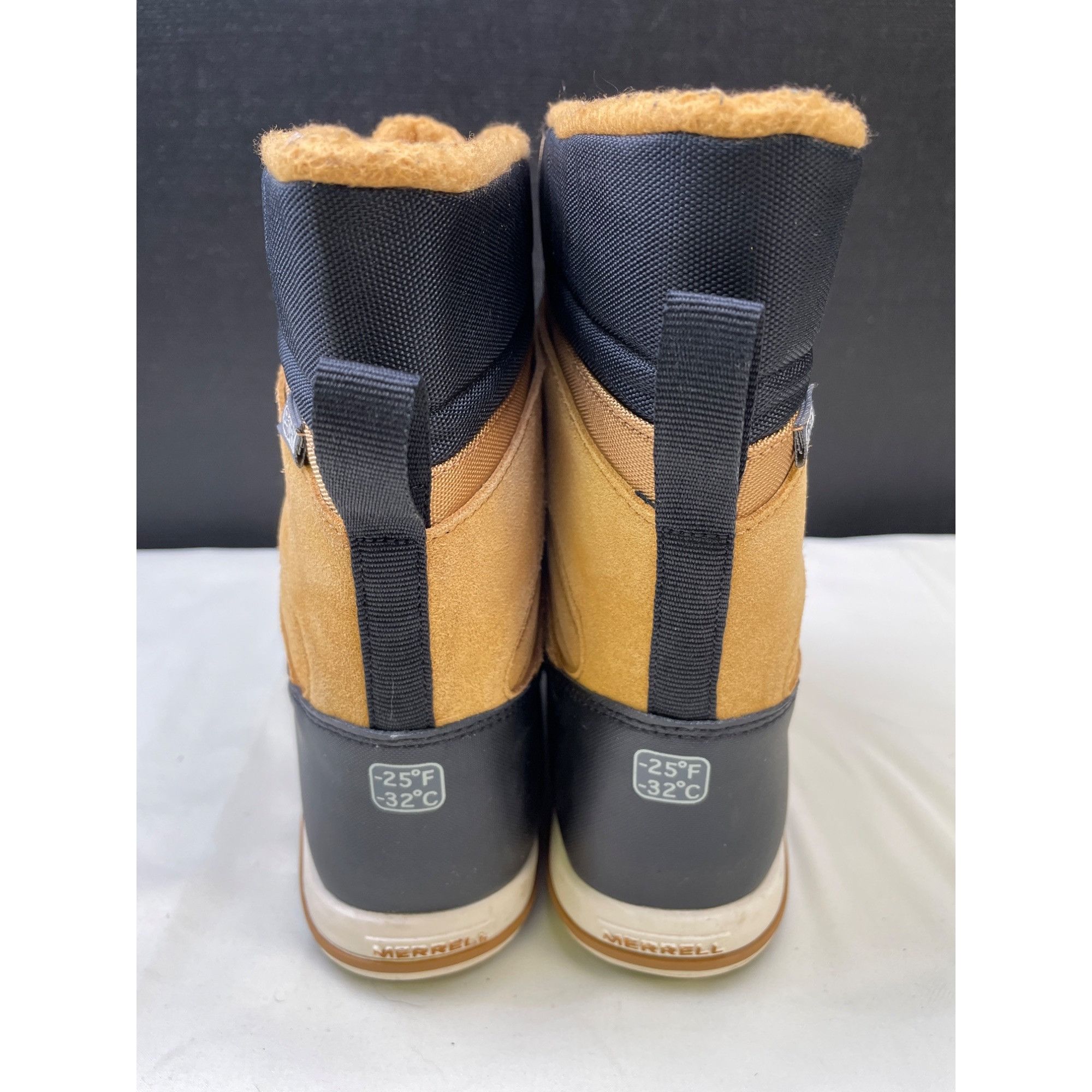 Merrell Merrell Men's Tan/Black Waterproof Boots Thermo Shoes Size 7 Size US 7 / EU 40 - 4 Thumbnail