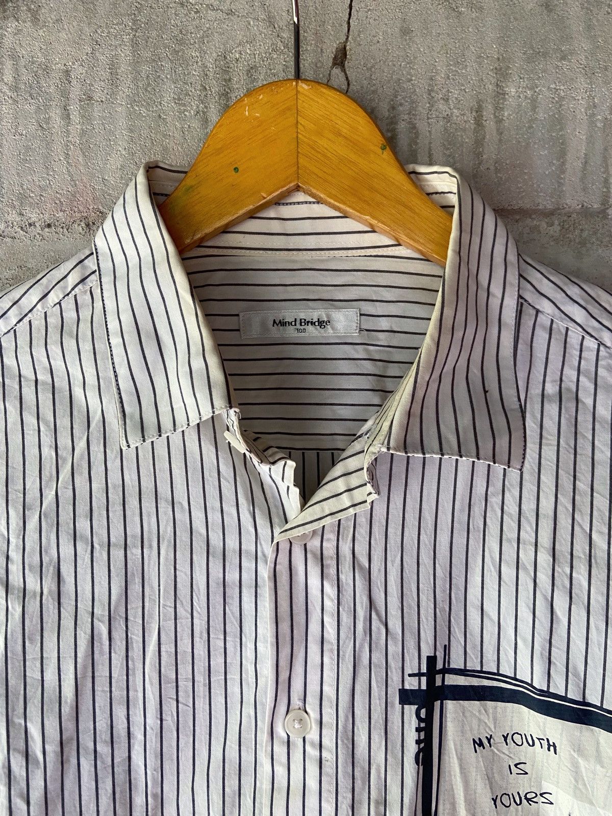 Japanese Brand MY YOUTH IS YOURS STRIPED BUTTON DOWN SHIRT Size US M / EU 48-50 / 2 - 6 Thumbnail