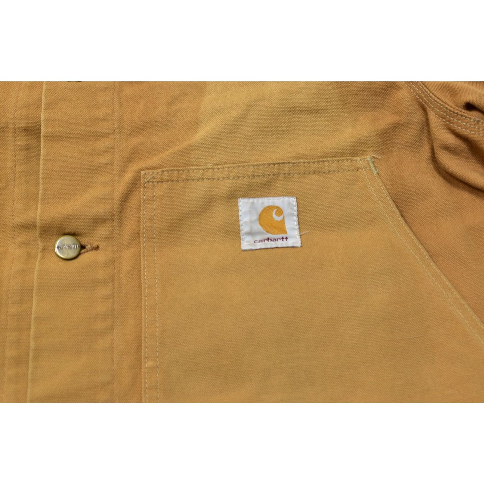 Carhartt VINTAGE Carhartt Field Jacket Jacket Regular XL Brown Canvas Duck Hunting Corduroy Logo Men MU256 CU256 J97 Size US XL / EU 56 / 4 - 2 Thumbnail