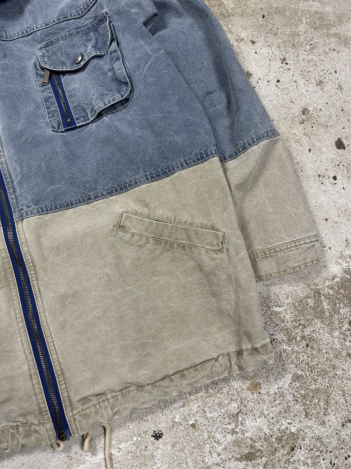 Big Star × Vintage Vintage 90s Big Star Chore Jacket Coat Washed Denim Utility Size US L / EU 52-54 / 3 - 5 Thumbnail